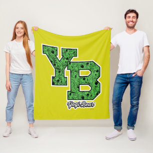 Yogi Bear Gemustert Varsity Letters Fleecedecke