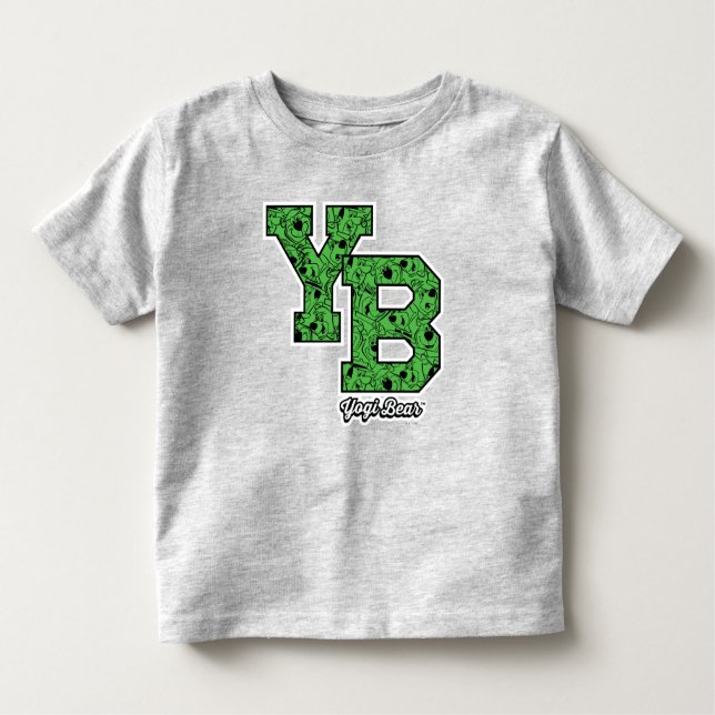 Yogi Bear Gemustert Varsity Letters Kleinkind T-shirt (Vorderseite)