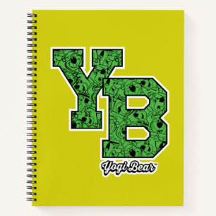 Yogi Bear Gemustert Varsity Letters Notizbuch