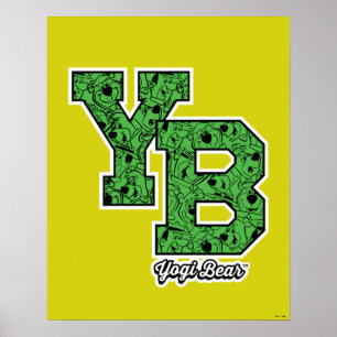Yogi Bear Gemustert Varsity Letters Poster