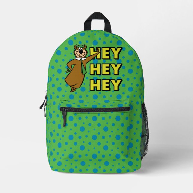 Yogi Bear Hey Hey Hey Bedruckter Rucksack (Vorderseite)