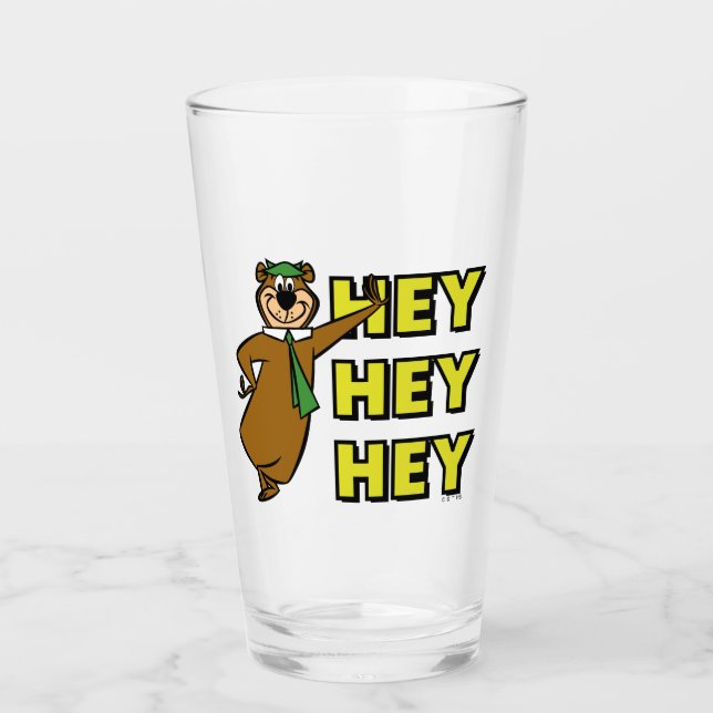 Yogi Bear Hey Hey Hey Glas (Vorderseite)