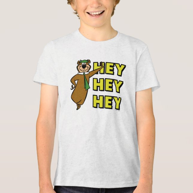 Yogi Bear Hey Hey Hey Tri-Blend Shirt (Vorderseite)