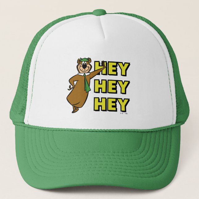 Yogi Bear Hey Hey Hey Truckerkappe (Vorderseite)