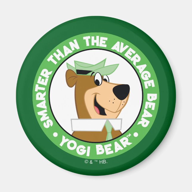 Yogi Bear lächelndes Portrait Magnet (Vorne)