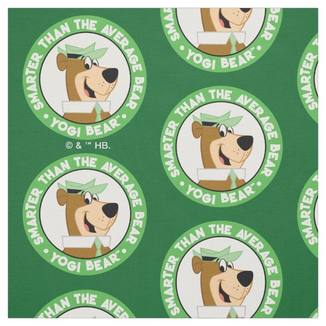 Yogi Bear lächelndes Portrait Stoff (Muster)
