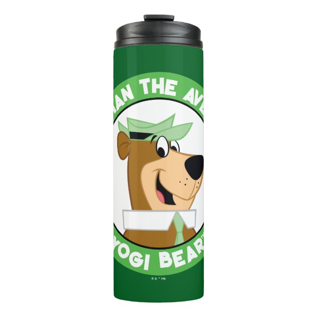 Yogi Bear lächelndes Portrait Thermosbecher (Vorderseite)