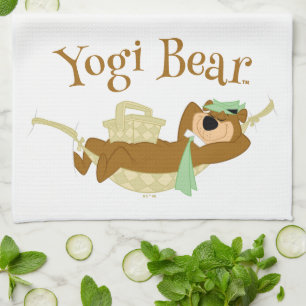 Yogi Bear Picnic Hammock Nickerchen Time Geschirrtuch