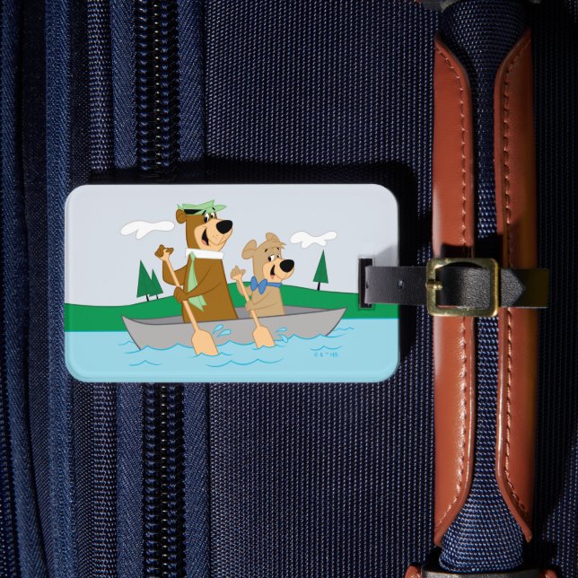 Yogi Bear und Boo Boo Fun Kanuabenteuer Gepäckanhänger (Vorderseite Insitu 4)