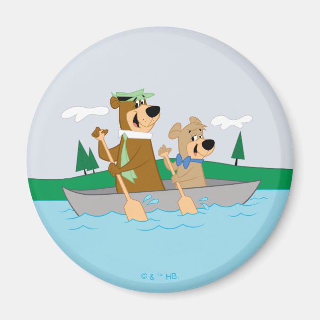 Yogi Bear und Boo Boo Fun Kanuabenteuer Magnet (Vorne)