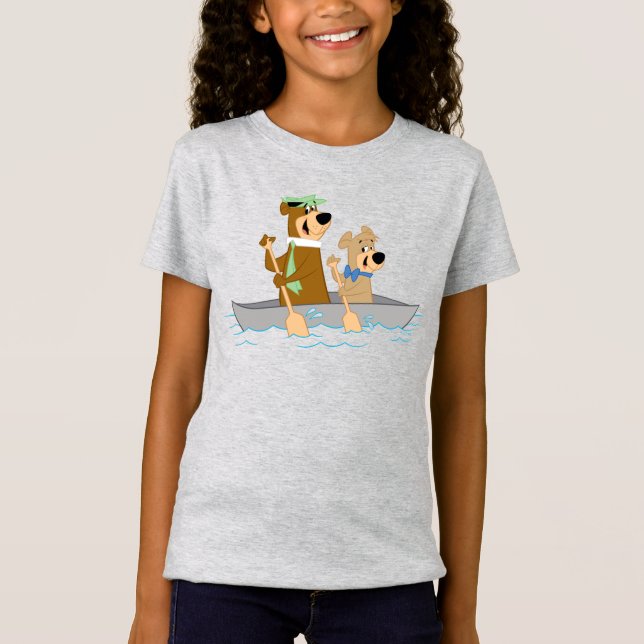 Yogi Bear und Boo Boo Fun Kanuabenteuer T-Shirt (Vorderseite)