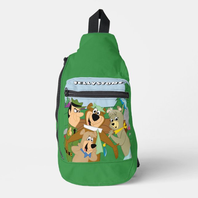Yogi Bear und Friends Gerahmt Forest Picture Crossbody Bag (Vorderseite)