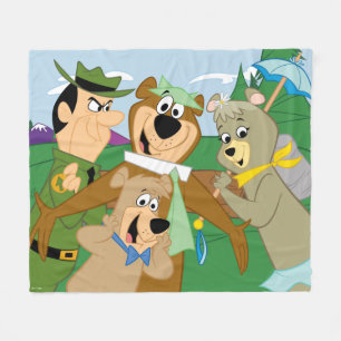 Yogi Bear und Friends Gerahmt Forest Picture Fleecedecke