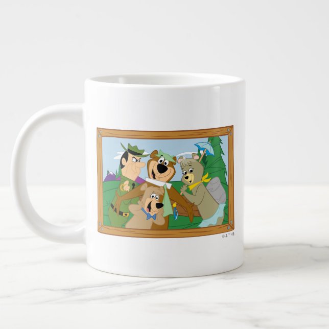Yogi Bear und Friends Gerahmt Forest Picture Jumbo-Tasse (Links)