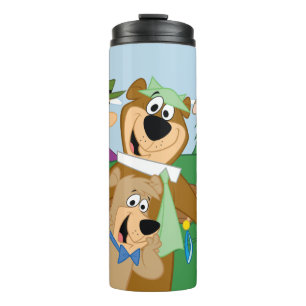 Yogi Bear und Friends Gerahmt Forest Picture Thermosbecher