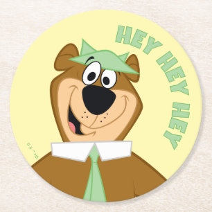 Yogi Bear Willkommen Runder Pappuntersetzer
