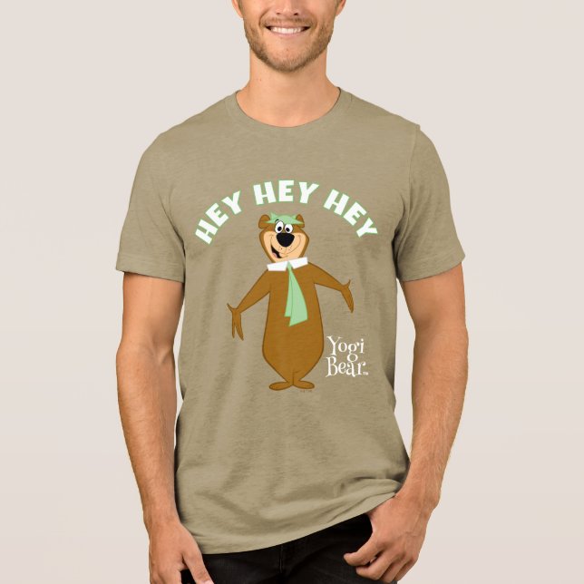 Yogi Bear Willkommen Tri-Blend Shirt (Vorderseite)