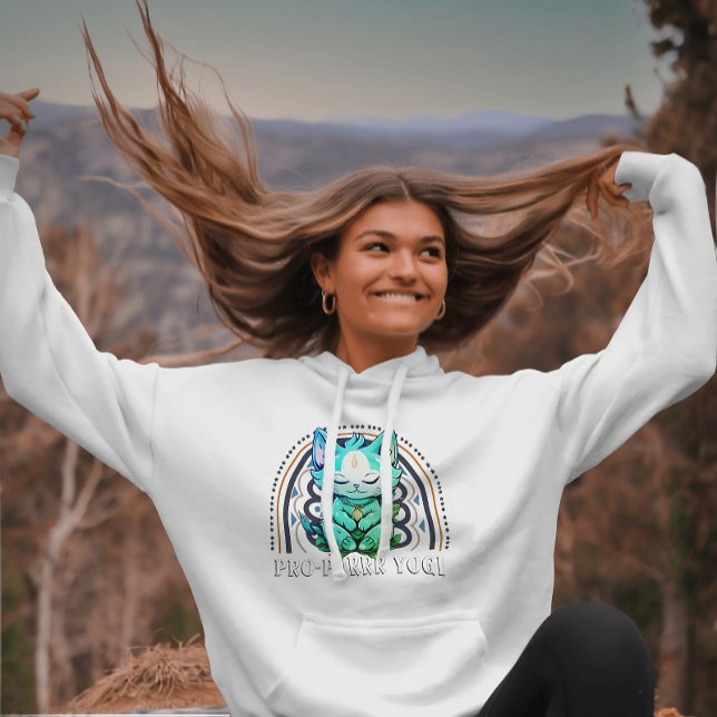 Yogi Cat Lover Yoga Meditation Regenbogen Hoodie (Von Creator hochgeladen)
