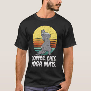 Yogi Coffee Cats Yoga Matten Yoga T-Shirt