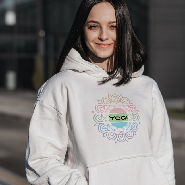 Yogi Colorful Chakra Yoga Meditation Regenbogen Hoodie (Von Creator hochgeladen)