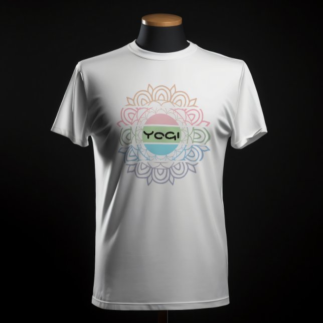 Yogi Colorful Chakra Yoga Meditation Regenbogen T-Shirt (Von Creator hochgeladen)