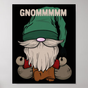 Yogi Gnom lustiger Gnommmmm Yoga Design Lotus Pose Poster