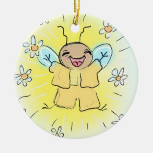 Yogi-Leuchtkäfer-Verzierung Keramikornament