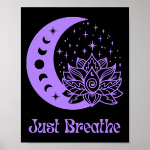 Yogi Lila Mondphase Yoga Meditation Einfach Atmen Poster