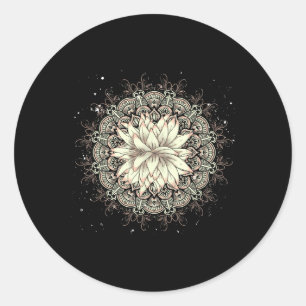 Yogi Lotus Yoga Meditation Pilates Lotusblume Ma Runder Aufkleber