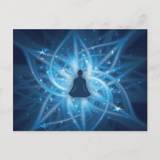 Yogi-Meditation Postkarte (Vorderseite)