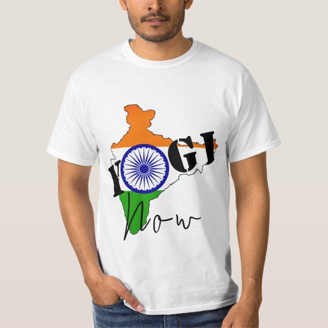 Yogi Now - UP India Chefminister Yogi T-Shirt (Vorderseite)