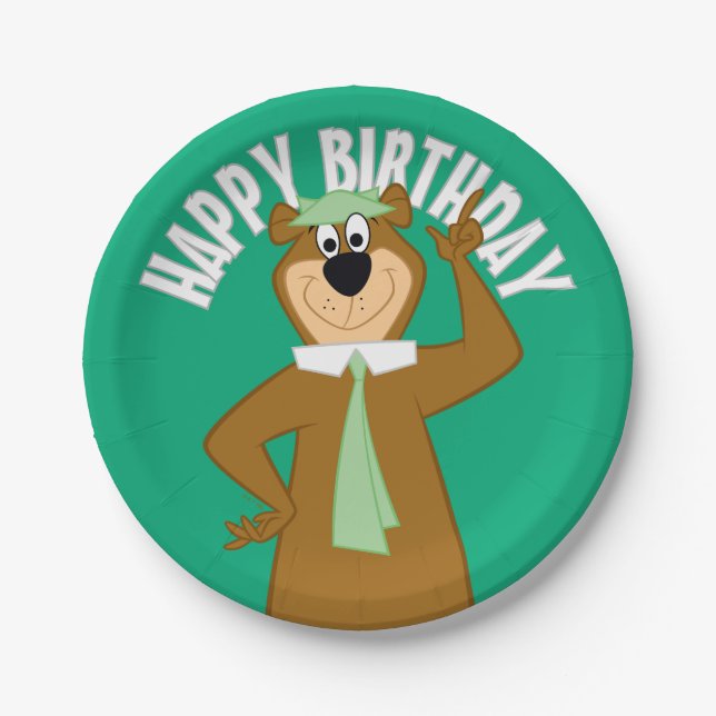 Yogi "schlauer als der durchschnittliche Bär" Pappteller (Vorderseite)