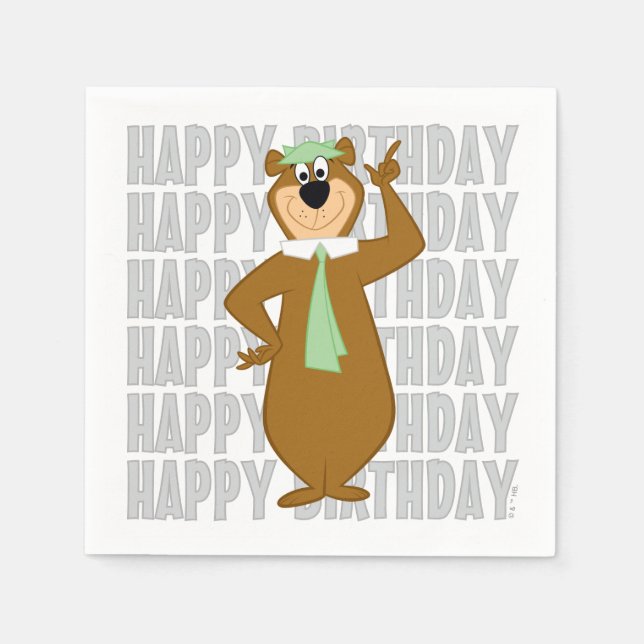 Yogi "schlauer als der durchschnittliche Bär" Serviette (Vorderseite)