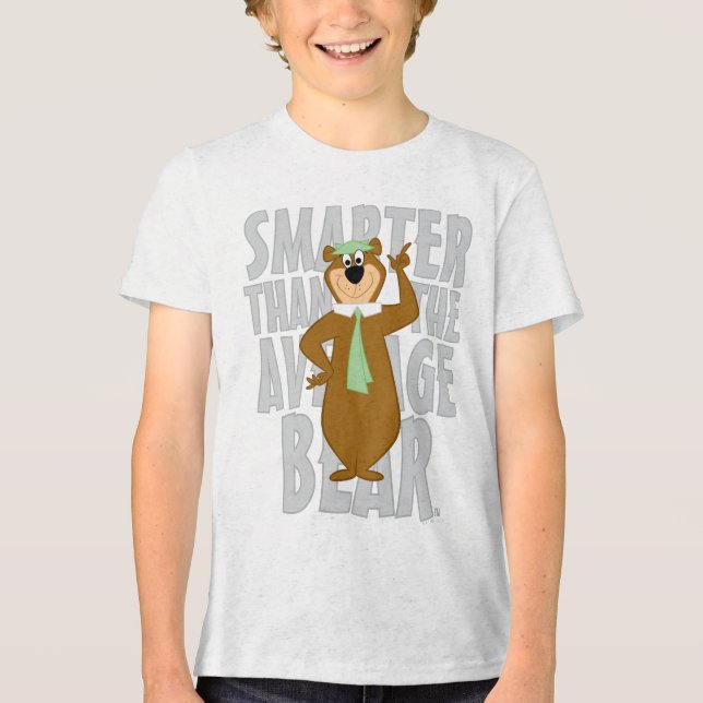 Yogi "schlauer als der durchschnittliche Bär" Tri-Blend Shirt (Vorderseite)