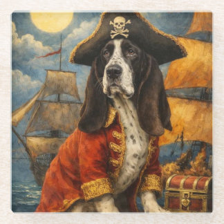Yogi the Basset Hound Pirate Glasuntersetzer