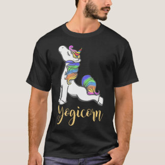 Yogicorn Niedlich Magical Unicorn Yoga Workout Gym T-Shirt