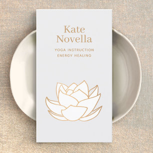 Yoglehrer White Lotus Gray Visitenkarte