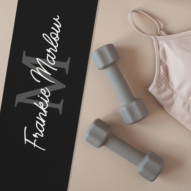 Yogmata-Mat für benutzerdefinierte schwarze Monogr Yogamatte (Von Creator hochgeladen)