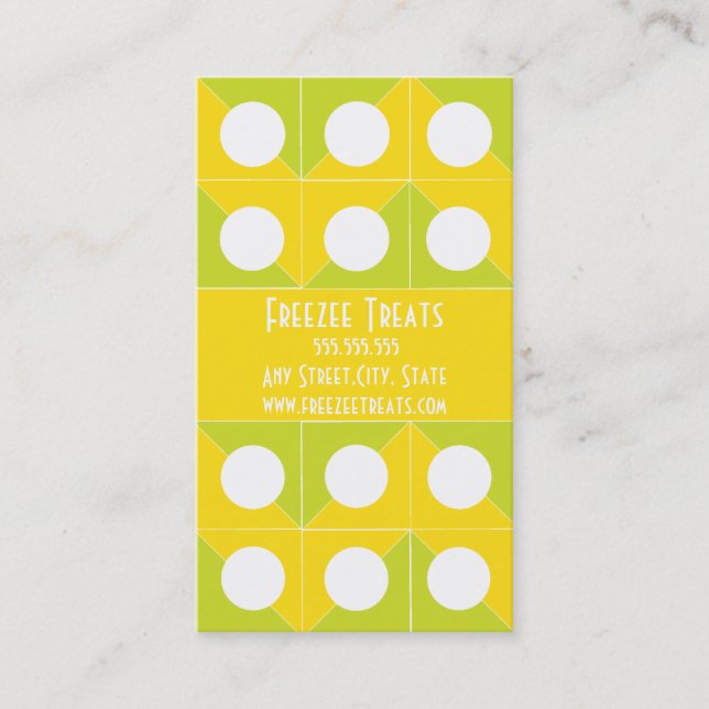 Yogurt Loyalty Business Card gefroren Treuekarte (Vorderseite)