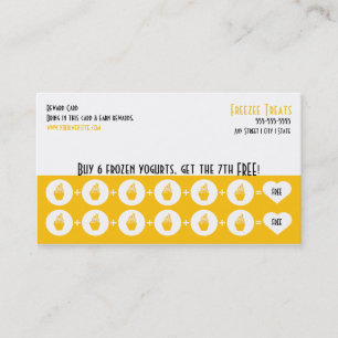 Yogurt Loyalty Business Card gefroren Treuekarte