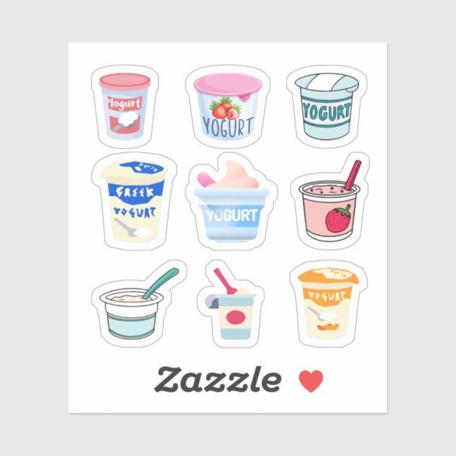 Yogurt Stickers Aufkleber (Blatt)