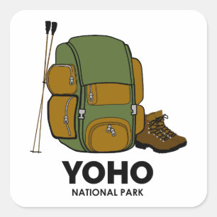 Yoho National Park Backpack Quadratischer Aufkleber