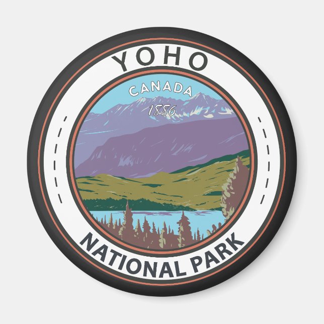 Yoho National Park Canada Abzeichen Magnet (Vorne)