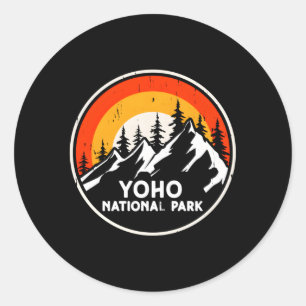 Yoho National Park Canada Mountain Trees Camg Hiki Runder Aufkleber