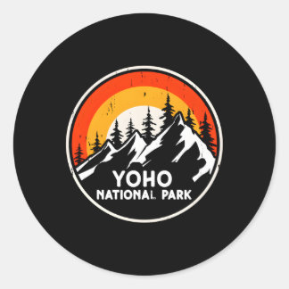 Yoho National Park Canada Mountain Trees Camg Hiki Runder Aufkleber