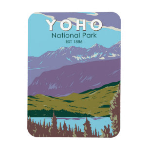 Yoho National Park Canada Travel Art Vintag Magnet