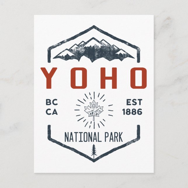 Yoho National Park Canada Vintag Postkarte (Vorderseite)