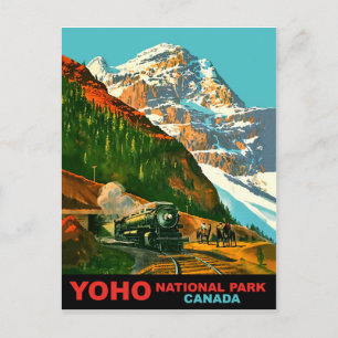Yoho National Park, Canda. Dampfzug Postkarte