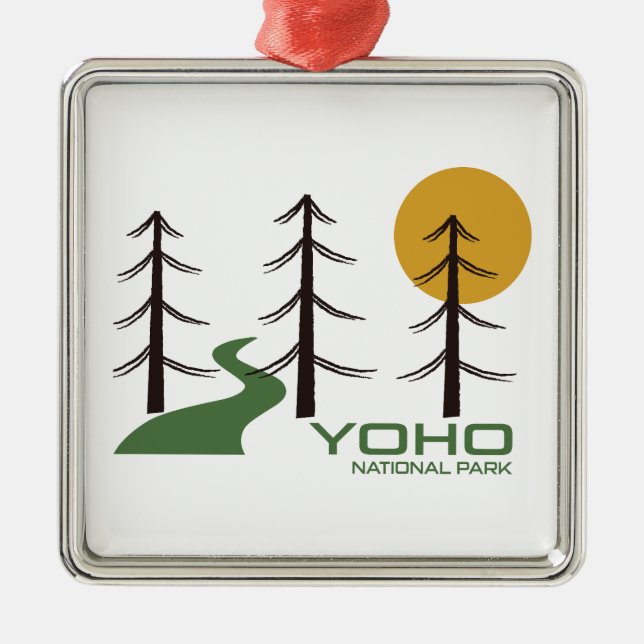 Yoho National Park Trail Ornament Aus Metall (Vorne)