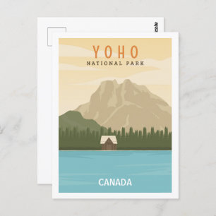Yoho National Park Travel Place Illustration Postkarte